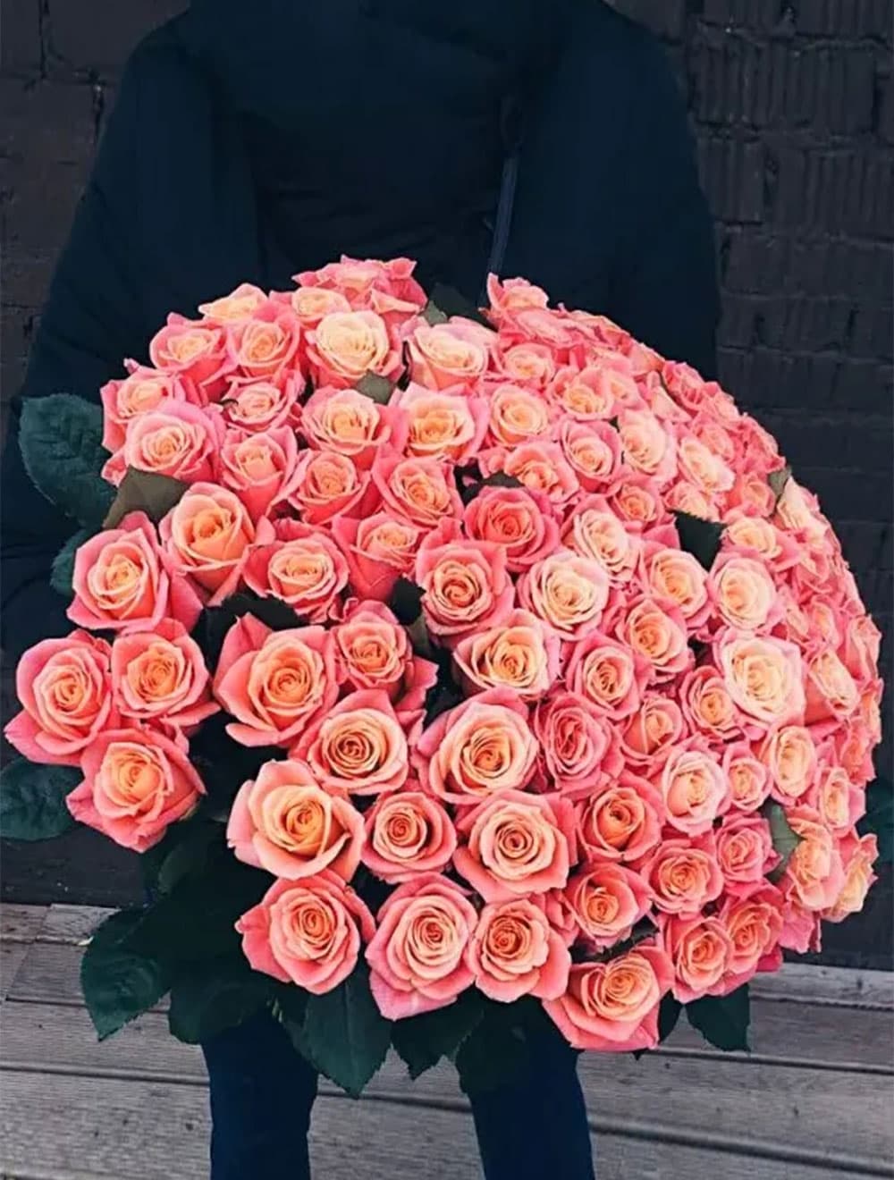 101 роза "Мисс Пигги"