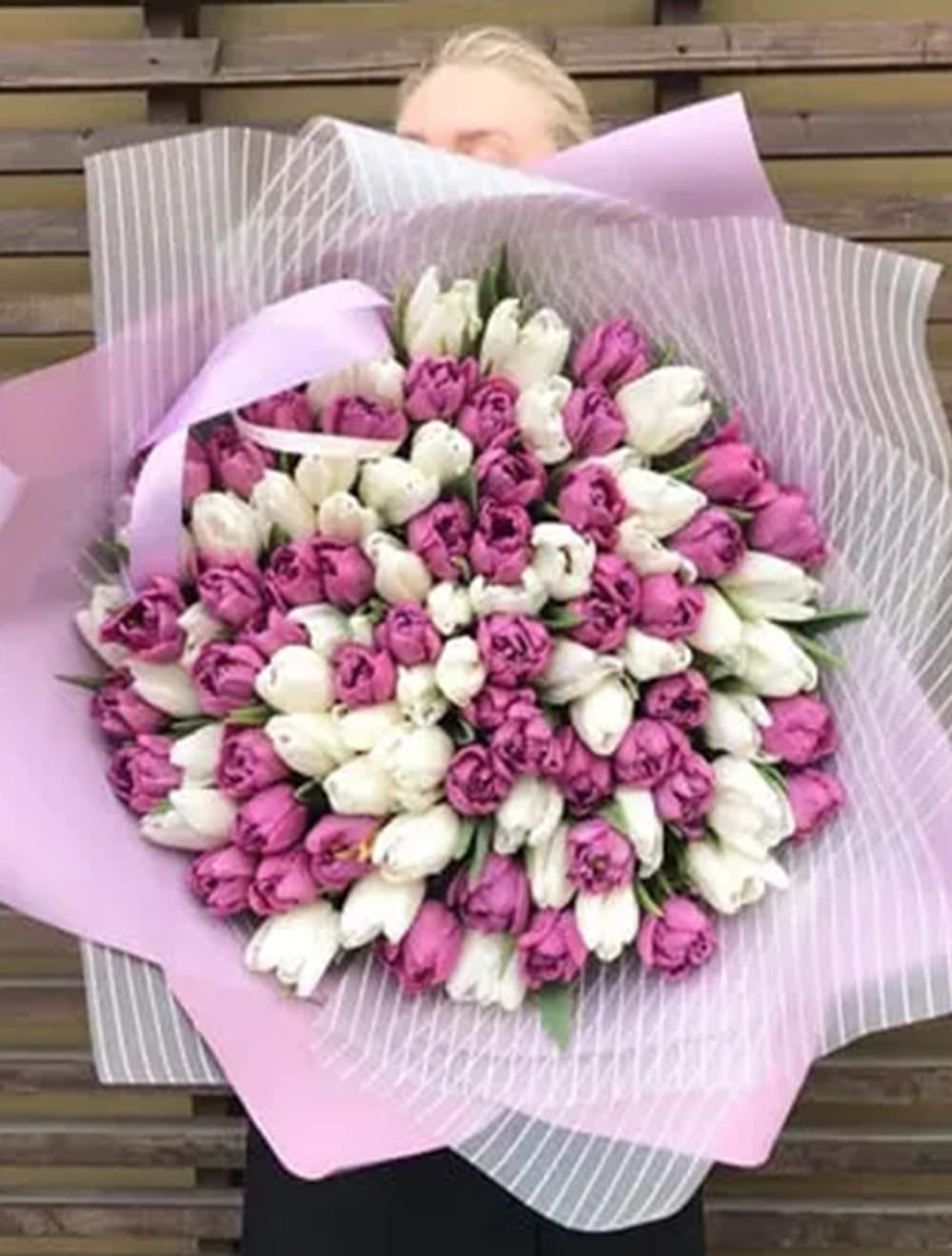 101 тюльпан: нежный микс