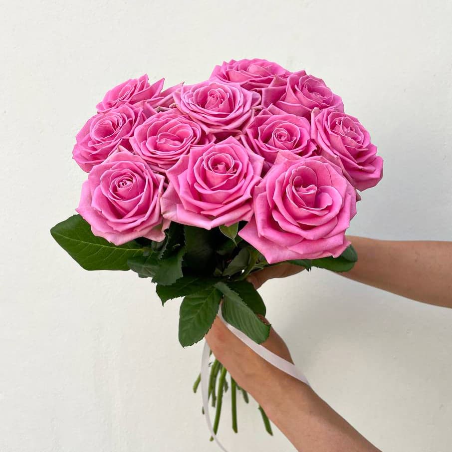 11 розовых роз — фото 3 — купить в Тбилиси — фото 3