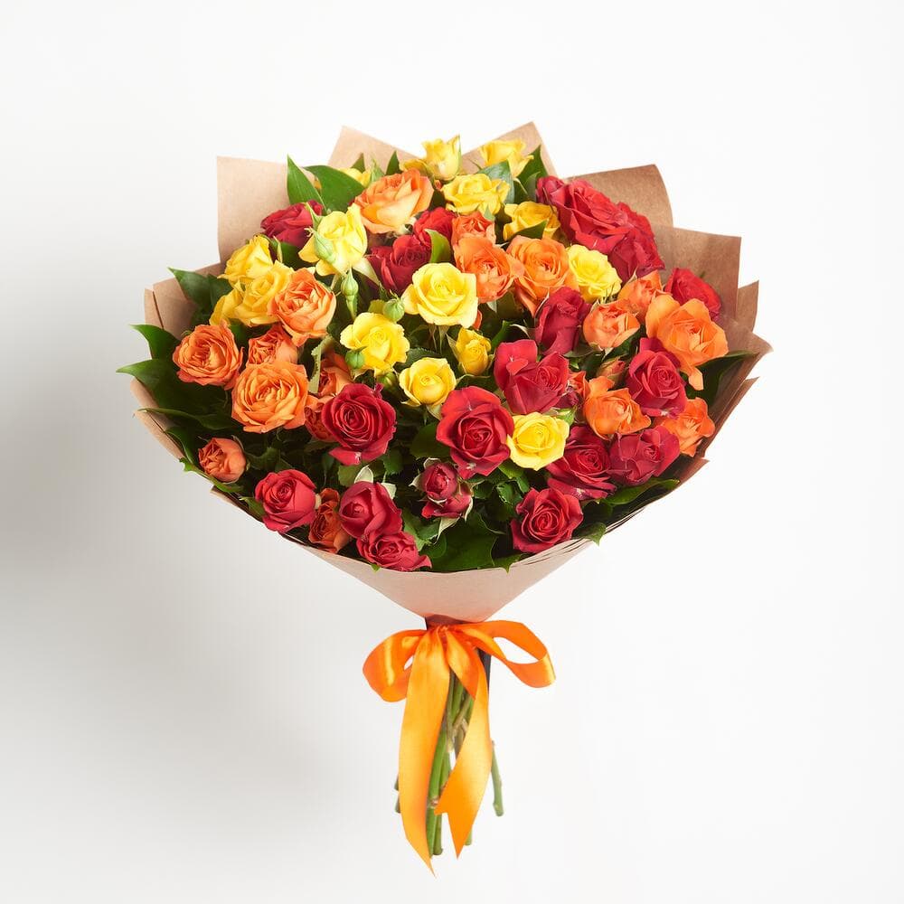 11 ярких кустовых роз — фото 4 — купить в Тбилиси — фото 4