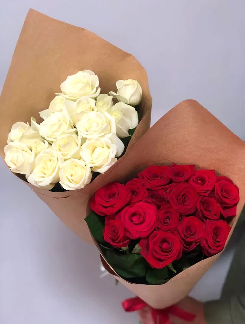 15 роз "Classic" (цвет на выбор)