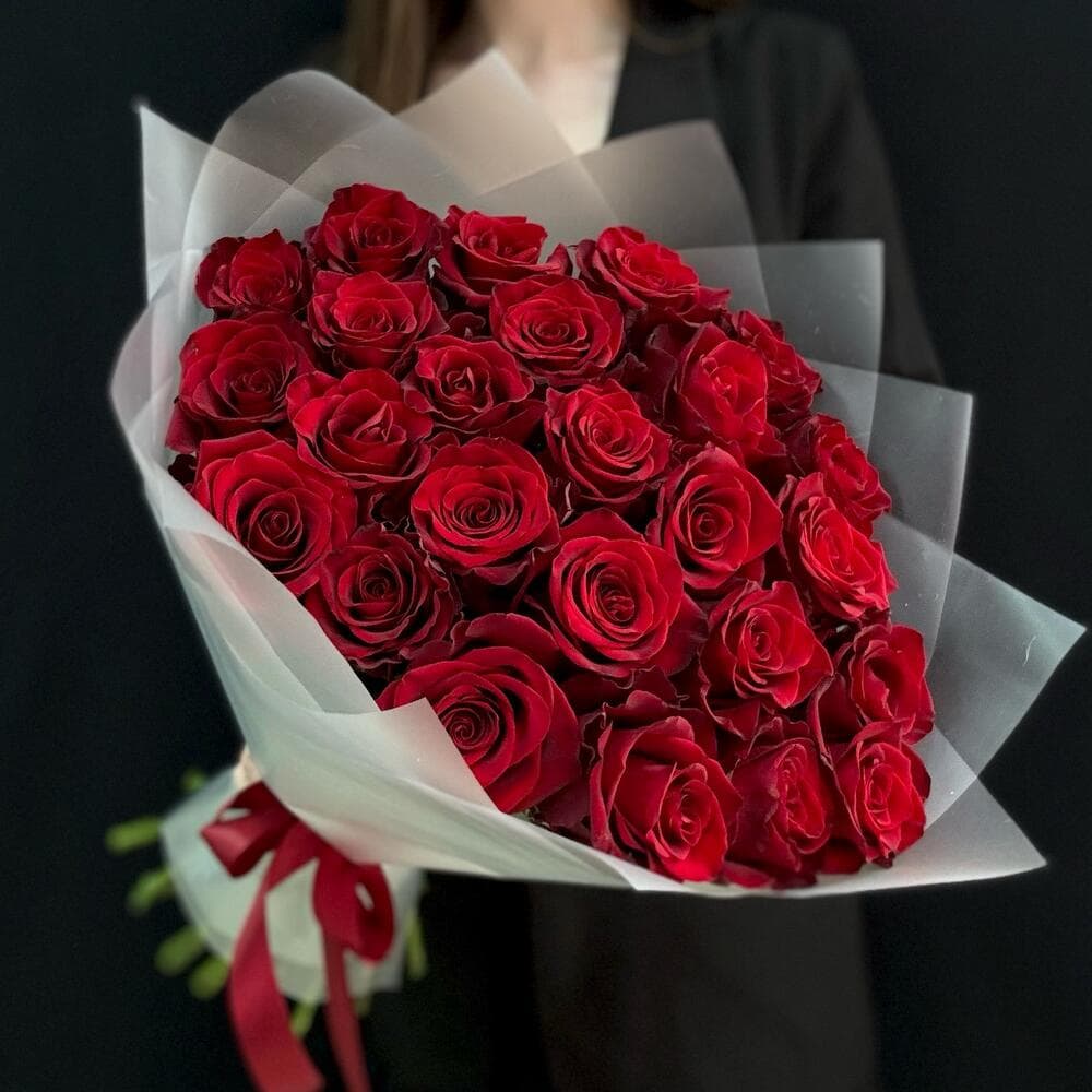 25 роз (цвет на выбор)