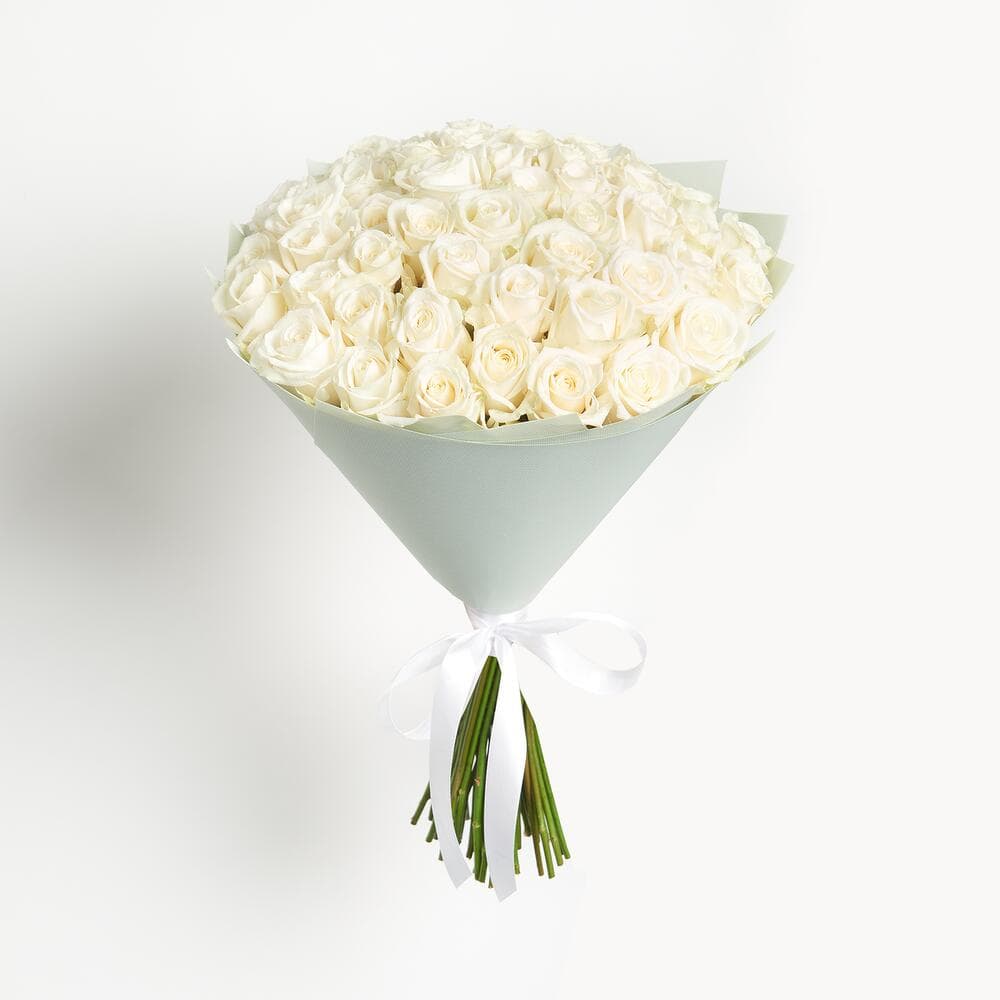 51 белая роза — фото 4 — купить в Тбилиси — фото 4