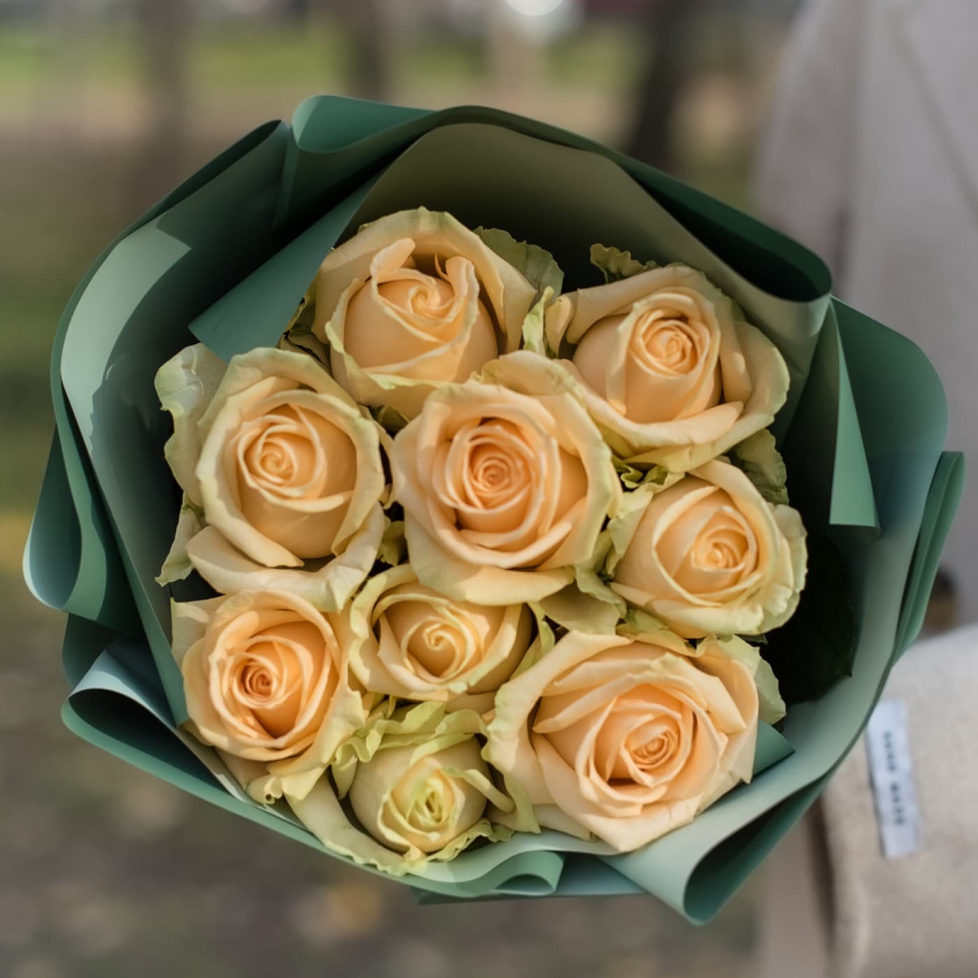 9 персиковых роз — фото 2 — купить в Тбилиси — фото 2