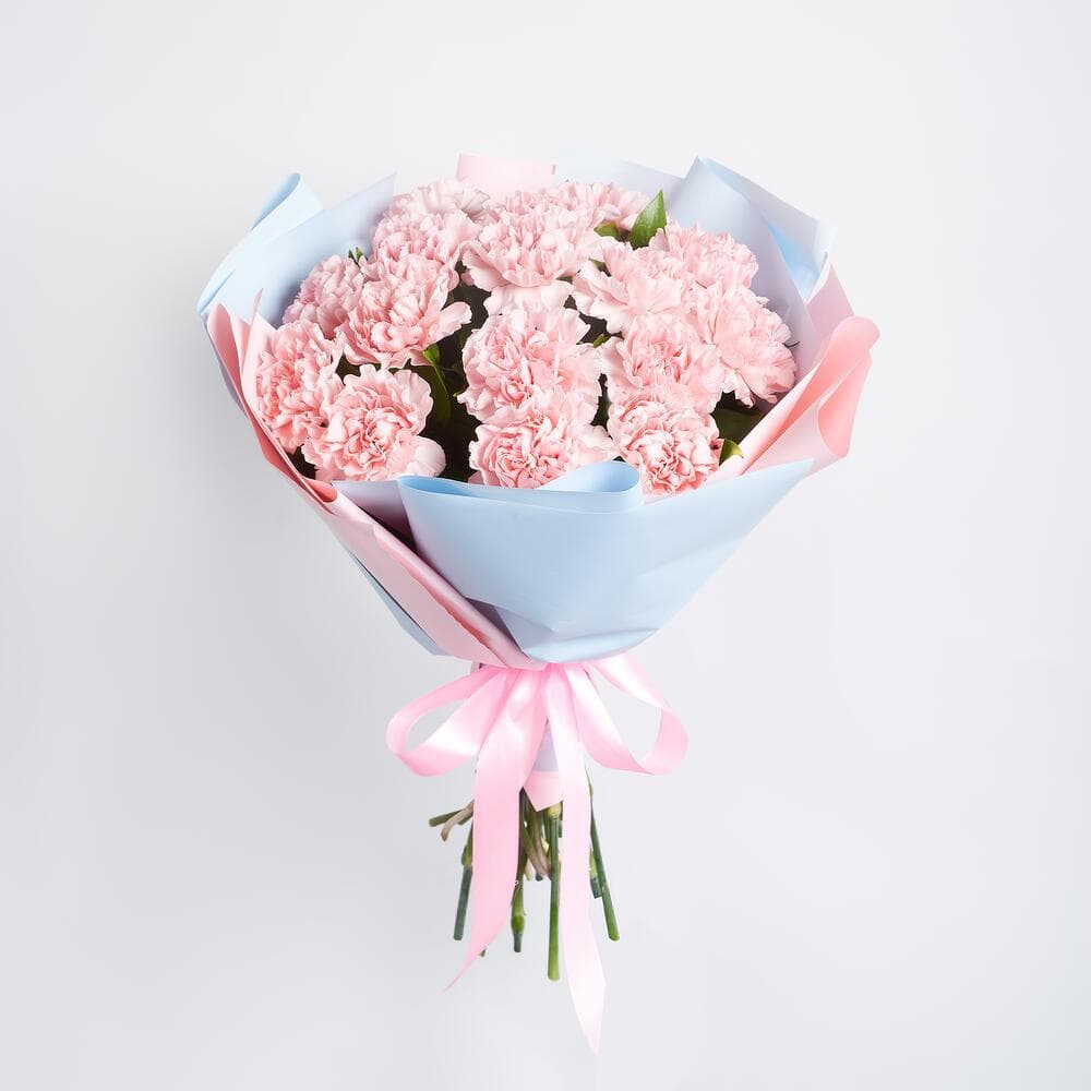 Букет из 15 диантусов (цвет на выбор) — фото 4 — купить в Тбилиси — фото 4