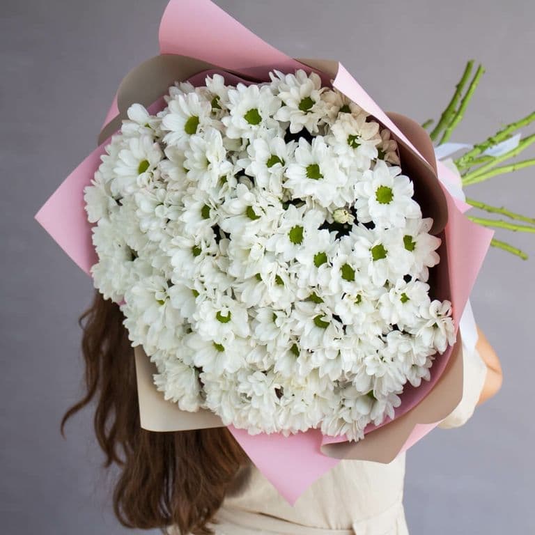 Букет из 15 кустовых хризантем (цвет на выбор) — фото 2 — купить в Тбилиси — фото 2