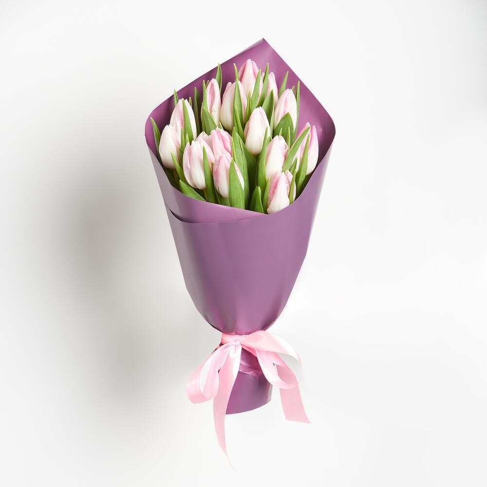 Букет из 15 розовых тюльпанов — фото 2 — купить в Тбилиси — фото 2