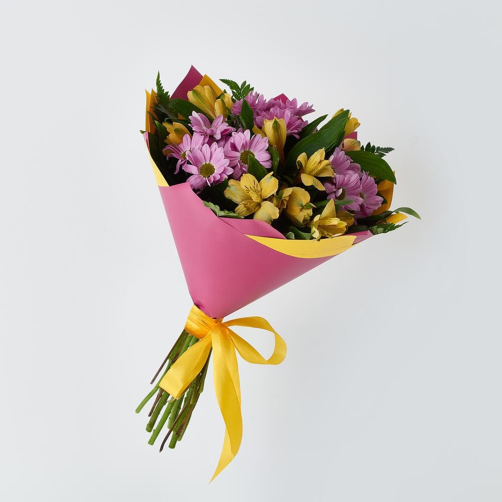 Букет из хризантем и альстромерии — фото 3 — купить в Тбилиси — фото 3