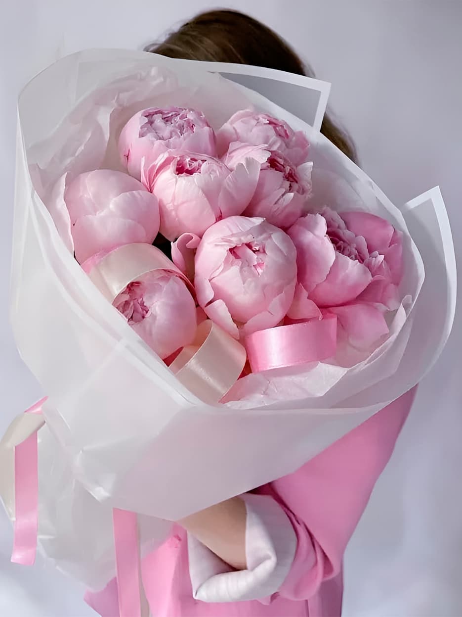 Букет из пионов "Pinky"