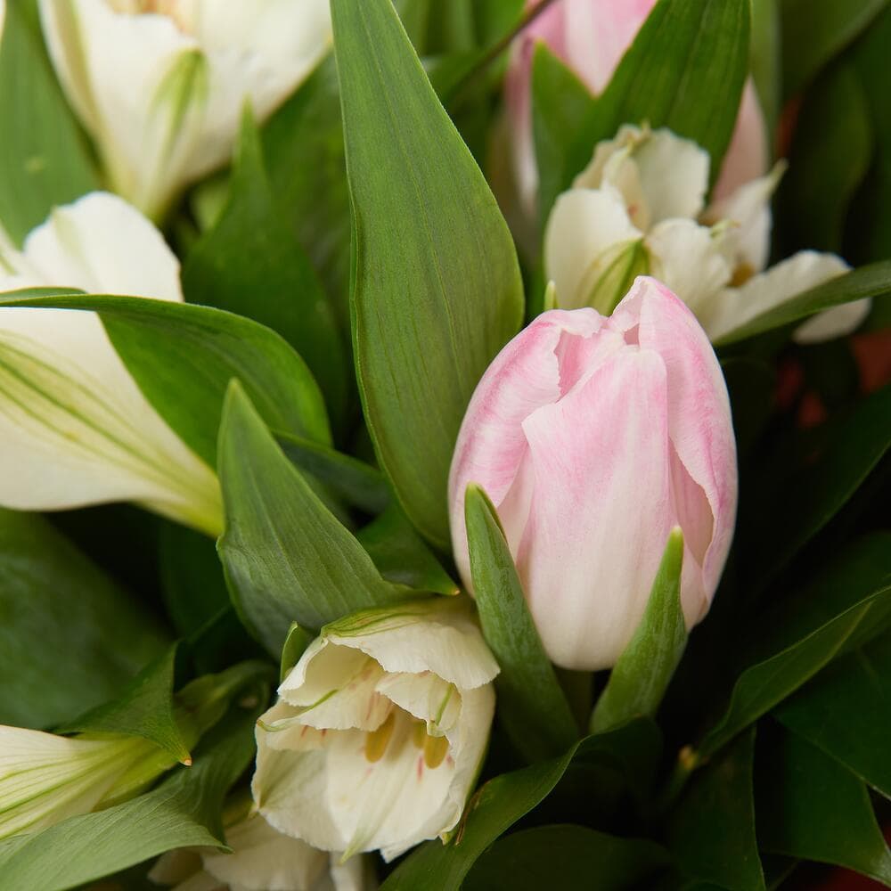 Букет из тюльпанов с альстромерией — фото 4 — купить в Тбилиси — фото 4